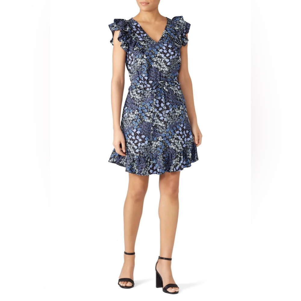 Rebecca Taylor Ava Silk Dress Blue size 8